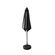 13 Ombrelone Central com Base HDPE Miramar Rivatti 270 cm -Largura- Aluminio Grafite Capa Poliester Grafite